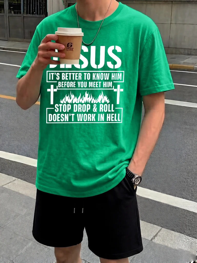You Need To Understand Jesus Prints Beach Breathable Pants Man'S Sets Summer Simple Sport Clothes Cotton Commute O-Neck T-Shirt