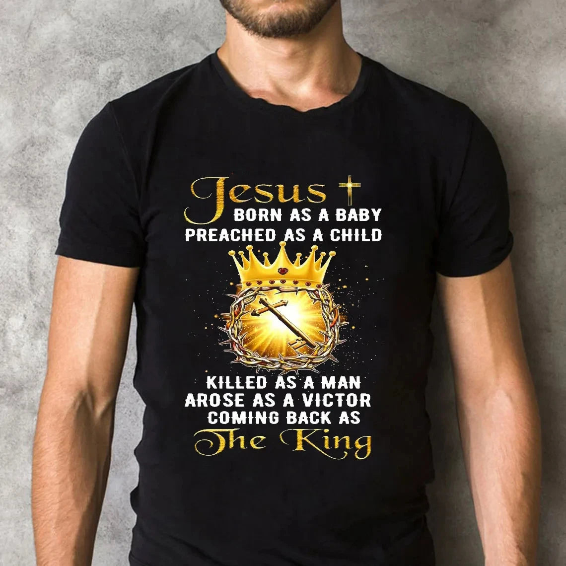 Jesus Coming Back As The King T-Shirt Men's and Women's Short Sleeve Cotton Tees Shirt Men Clothing Summer Blouse Oversize Tops