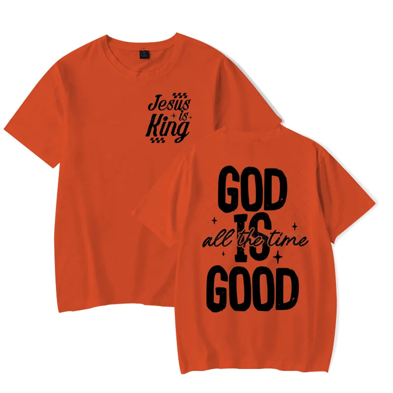 Jesus Religious Believe Shirts for Men Women God Is Good All The Time Classic Tops Gift for Her/Him Faith Based T-Shirt tops