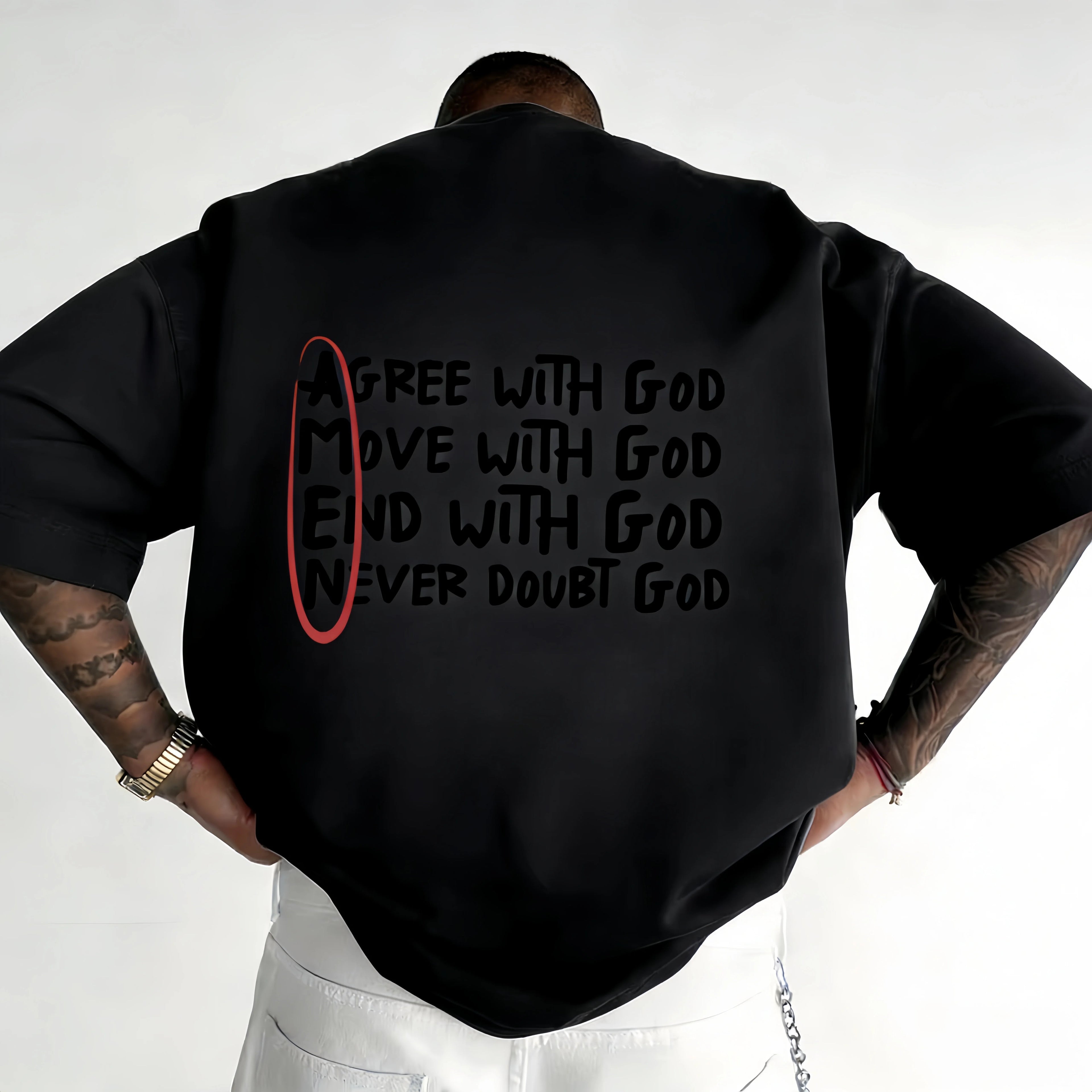 2026 Hot Sale Christian God Printed Tshirt for Men High Quality Top Tees All Season Daily Casual Fashion Pullover Men's Clothing