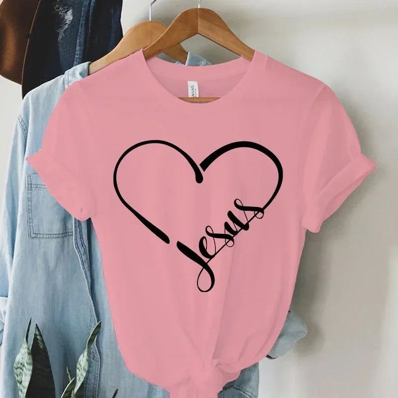 Women Fashion Clothing Jesus T Shirts Faith T Shirts God T Shirts Christian Shirts Gifts for Christians Women's Shirt