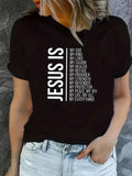 Jesus Is Faith Graphic T-Shirt Women'S Clothing Short Sleeve Casual Top Tshirt Femme Summer Fashion T-Shirt Female Streetwear
